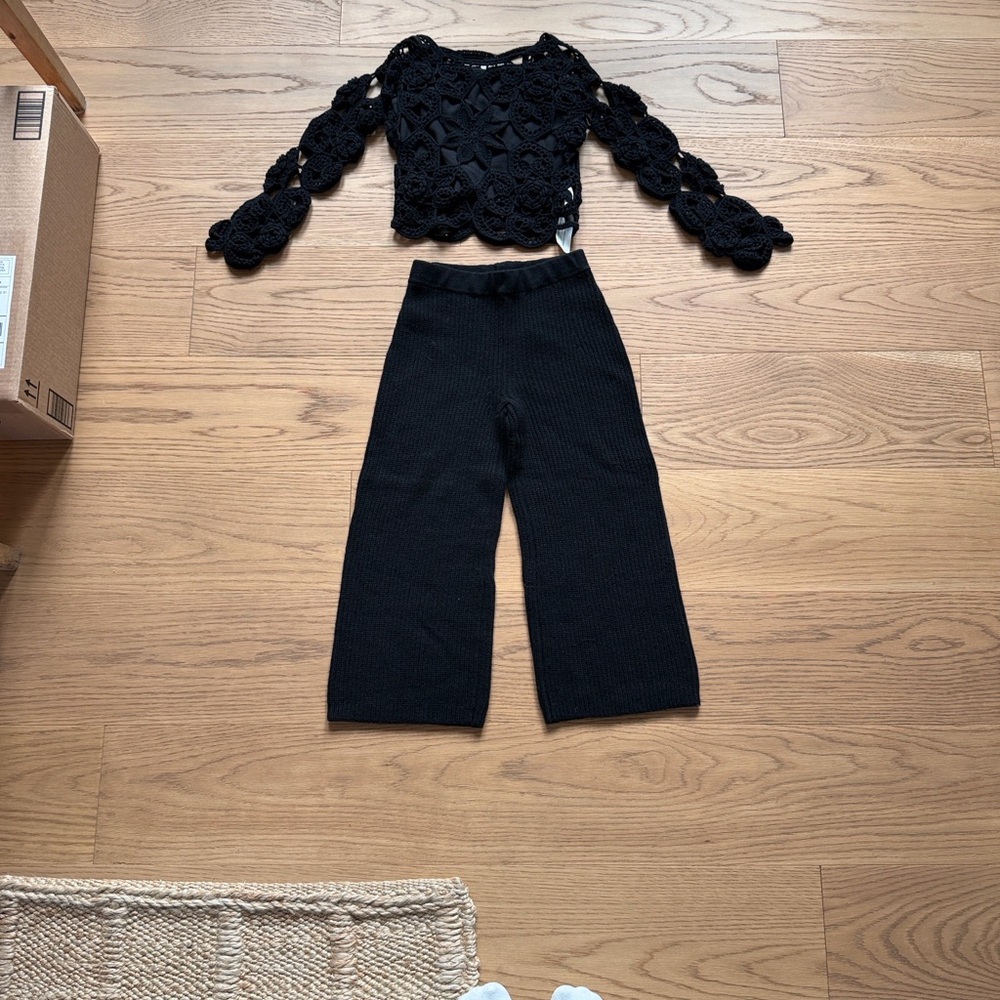 Cult Gaia Black Crochet Ensemble - KIDS 4T